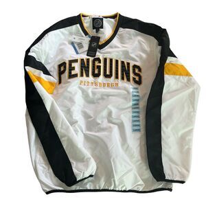 Pittsburgh Penguins V Neck Pullover Embroidered Lettering Men's Large